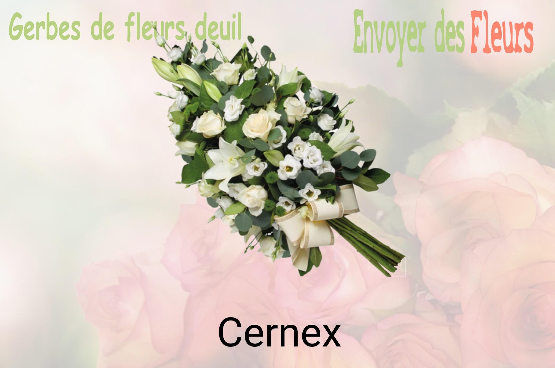 Gerbe de fleurs de deuil livrée à Cernex